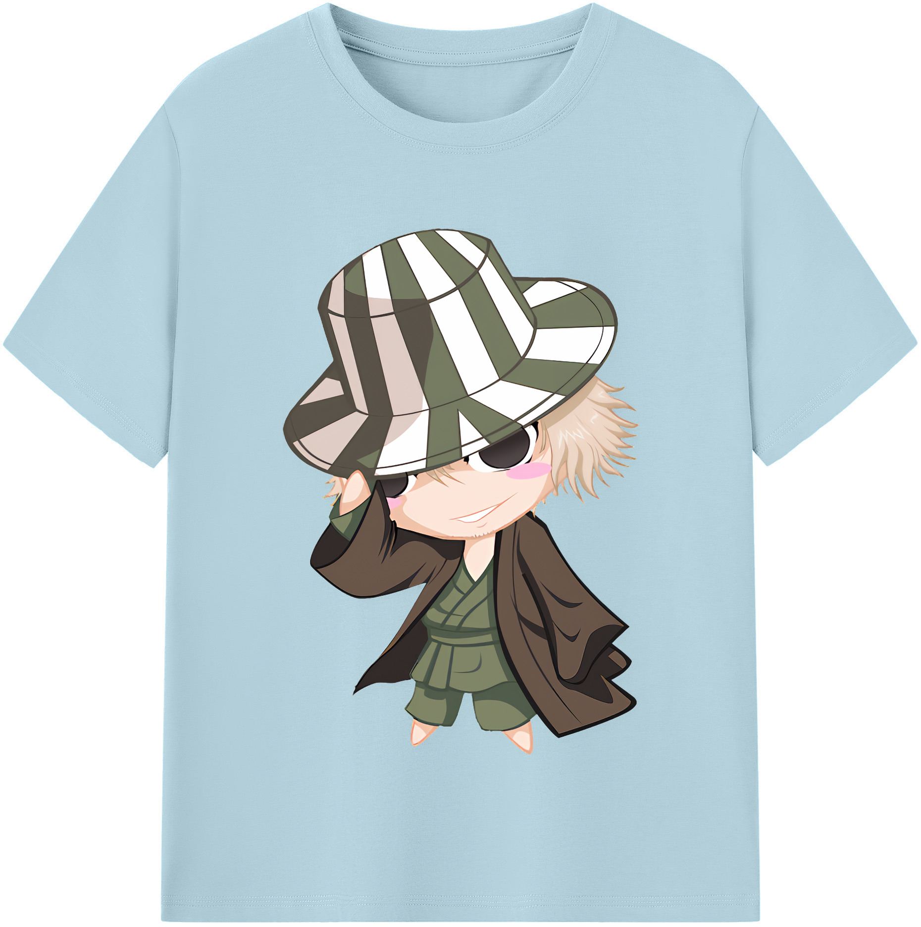 （画像用） "ブリーチ 浦原 喜助（うらはら きすけ） BLEACH Urahara Kisuke " 綿100％半袖Tシャツ（フロントプリント）